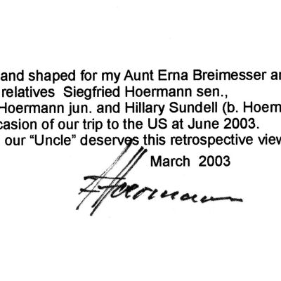 dedication page