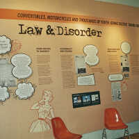          Law and Disorder on north wall
   