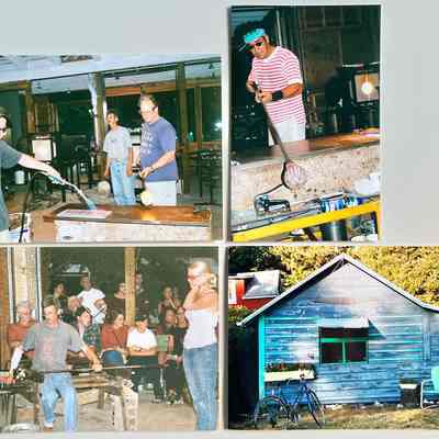Group 2: Ox-Bow and Jerry Catania and others working in the glass studio