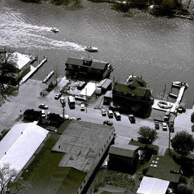 Government House, Jim Sewers fishing shanty, Star of Saugatuck building, Gleason's Marine