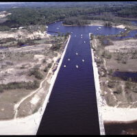          looking up the channel toward turning basin
   