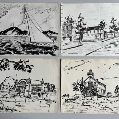 Sailboat, Butler St., Big Pavilion, Lighthouse
