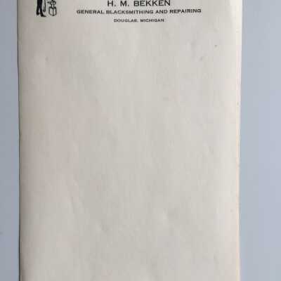 H. M. Bekken letterhead