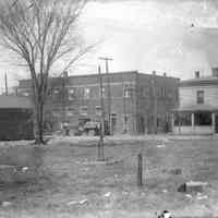 Parrish Drug south facade and Mason St. east of Butler