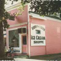          'Round the Corner Ice Cream Shoppe Postcard
   