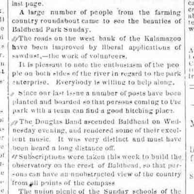 cr1884082901ParkPoints.jpg 63KB: Douglas Band ascended Baldhead, subscriptions for observatory, steamer A.B. Taylor
