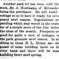          cr1895012501ParkLotSoldToAHoutkamp.jpg 27KB; lot sold to A. Houtkamp of Milwaukee. H.L. House also offering lots.
   