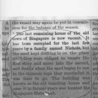unidentified newspaper clipping