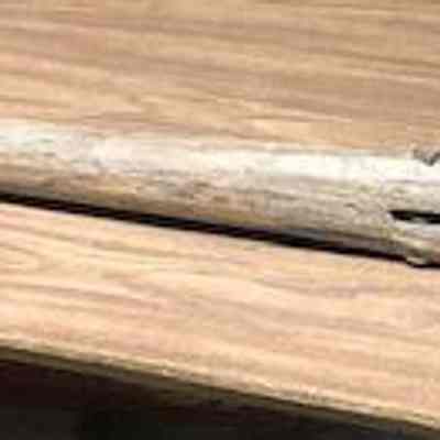 Hook C is unpainted and unreinforced with a minimally-shaped shaft