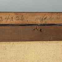          Penciled note on back of frame possibly part of bank inventory since all items in donation have the same marks.; 9217 -  24x26 Met? D J 11 - 53867
   