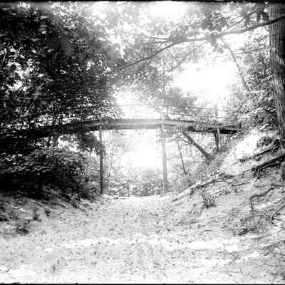 Sim Forward Move bridge.jpg 1MB: rustic bridge walkway in sand dunes at Forward Movement Park