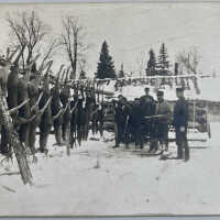James M. Brown deer hunt postcard