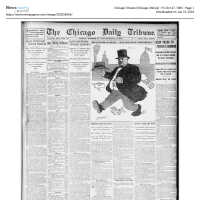          Chicago Tribune, 27 Oct 1905 account of Wright-Crawford wedding, entire front page
   