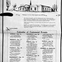          Centennial content that overflowed into regular CR edition on Aug. 20, 1970; Calendar of Centennial Events
SUNDAY, Aug. 16 8 a.m. Pancake Breakfast
Douglas Village Hall, sponsored by Dutcher Lodge 193, AF & AM
MONDAY, Aug. 17
1 to 3 p.m. Bozo the Clown and his friends will appear in the parking lot between Taft's and the First Michigan Bank.
3:30 p.m. Children's watermelon contest, between Johnson's Store and the Post office.
TUESDAY, Aug. 18 9:30 a.m. Pie Baking Con-test, Douglas Village Hall.
11 a.m. Judging of children's Art Contest, aboard the Kee-watin.
8:30 p.m. Red Barn Theatre Party, old time melodrama 