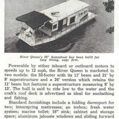 River Queen ad (circa 1958) uses same River Queen image as the matrix.