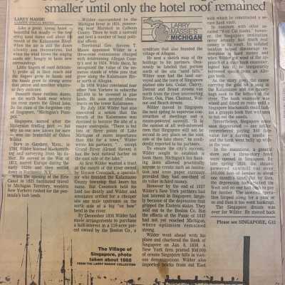 Buried: Grain by grain the town of Singapore grew smaller until only the hotel roof remained" Larry Massie, no publication, no date: part 1 of 2