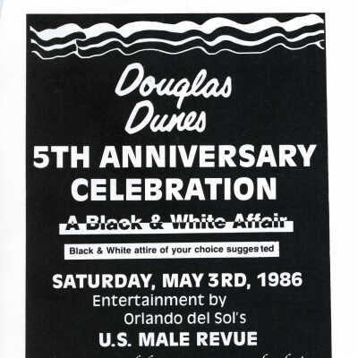 Douglas Dunes 1986 5th Anniversary Party Advertisement (32)