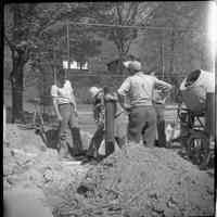 New Flagpole Village Square 1953