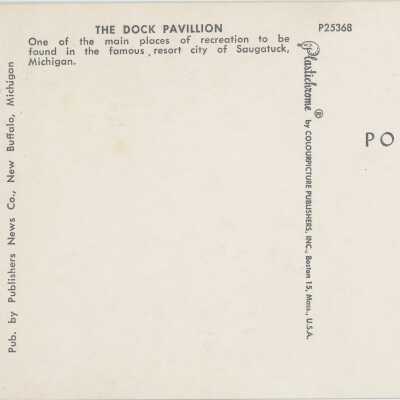 The Dock Pavilion Postcard Reverse
