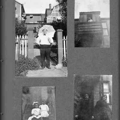 p04.jpg 2.8MB: Man with umbrella posed by Leiendecker's Inn (Coral Gables)