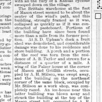 Lake Shore Commercial July 31, 1896: "The Late Tornado" part 1/3
