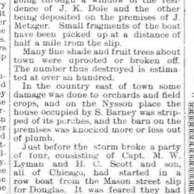 Lake Shore Commercial July 31, 1896: "The Late Tornado" part 2/3