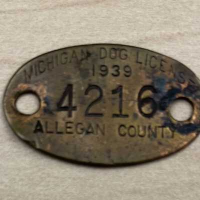 Dog License Tag 1939