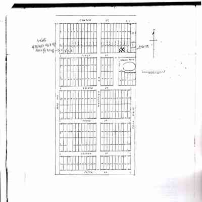 Otto-FelkersSubdivisionMap-20.jpg 794KB: Undated rectangular plat map that includes Willow Park, May Avenue to the west, Park Drive to the east, Center street to the north and Fifth Street to the south. As of 2025, Fourth and Fifth Street and Willow Park do not exist.