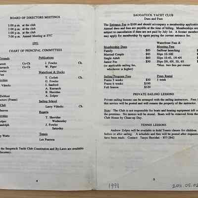SYC Membership Booklet 1991