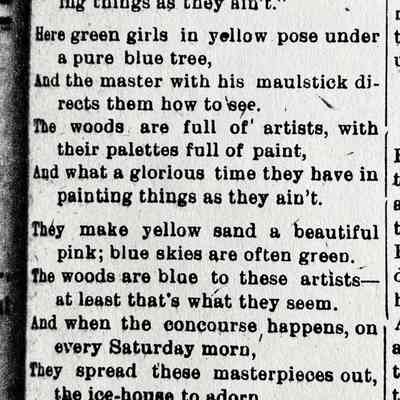 August 16, 1917 Commercial Record: An ode to Frederick F. Fursman and his art students at Ox-Bow.