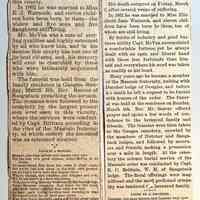          L. Two newspaper clippings of obituaries for Capt. Char. McVea #35
   