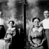          sim unidentified women.jpg 1MB; Studio portrait of two mature women. The woman in the white shirt is likely Helen Marie (Olson) Simonson.
   