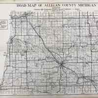 Road Map of Allegan County 1934