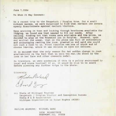 Letter from Michael Ward Regarding Homophobic Discrimination (5)