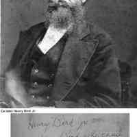          bf033 2.1MB; Henry Bird Jr. Grandpa Bird who come to Mich. in a covered wagon from Oswego, N.Y. around 1839 - He married after he got to Mich. to Deziah Van Hoeseu [Deziah Van House] at Bridgewater, Mich. He was 21
   