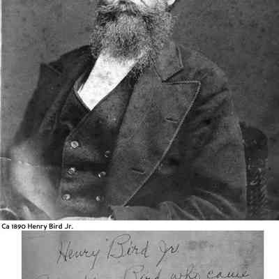 bf033 2.1MB: Henry Bird Jr. Grandpa Bird who come to Mich. in a covered wagon from Oswego, N.Y. around 1839 - He married after he got to Mich. to Deziah Van Hoeseu [Deziah Van House] at Bridgewater, Mich. He was 21