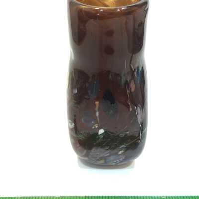 Brown glass vase