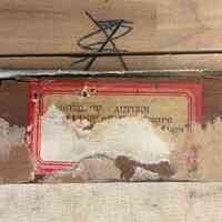          Partial label on the back of the canvas stretcher
   