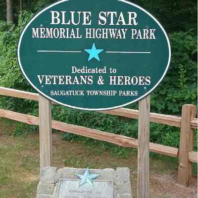 Blue Star Memorial Highway Park dedicated to Veterans & Heroes - Saugatuck Township Parks: Roadside Parks on the Blue Star Highway by Chris Yoder