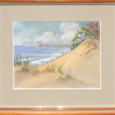Lake Michigan Dune Scene by F. Lightbody