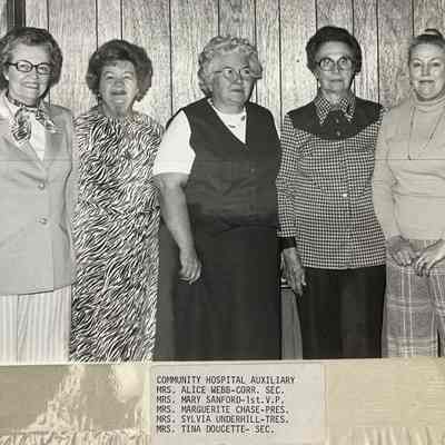 Alice Webb-Corr., Mary Sanford, Marguerite Chase, Sylvia Underhill, Tina Doucette
