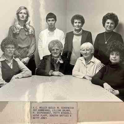M. Schoenich, Pat Kammeraad, Lillian Dalman, P. Diepenhorst, Patty Birkholz, Kathy Plapp, Dorothy Battjes, Betty Jones