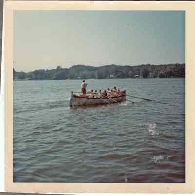 Keewatin life boats racing a.jpg: Erik Peterson collection - Digital file on Jack Sheridan Drive 2021.72.02