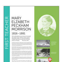          MARY ELZABETH PECKHAM MORRISON 1816–1881; Mary Elizabeth Peckham was born in 1816 in Franklin County, Vermont. Her father died when
she was six years old creating financial hardship for Mary’s family. In 1836, Mary visited her
sister and brother-in-law who were new arrivals to the village of Allegan, Michigan. While
in Allegan, Saugatuck settler Benjamin Plummer invited Mary to become the first teacher
in the remote and undeveloped lakeshore area.
Plummer maintained a school in his home until a schoolhouse was built in Singapore in
1837. Mary Peckham received meager pay and boarded with the families of her students.
Benjamin Plummer’s son Fred remembers “she taught three terms of school, a term being
three months, and she boarded in our home during the time.” Miss Peckham continued
working as teacher until her marriage.
After some rivalry between Stephen A. Morrison and Benjamin Plummer’s son Daniel, Mary
and Stephen were married in May 1840. Mr. and Mrs. Morrison settled in Saugatuck, where
they lived for the rest of their lives. Mary wrote a short memoir of her “pioneer” life which
revealed her adaptability and work ethic. Her first house was surrounded by dense forest
and functioned as the post office for the area. To ward off loneliness, Mary reports setting
out in the morning on horseback to visit her sister in Allegan, “my only guide over the
twenty-five miles, the blazed trees.”
In its early years, Saugatuck was overshadowed by the settlement of Singapore and grew
slowly. In the 1840s, the Morrison’s residence functioned as a place where travelers could
find lodging and refreshment, but no “spiritous liquors” since the Morrisons were staunch
advocates of temperance.
Mary’s written accounts from 1846 describe Anishinaabe people inhabiting the area
alongside a handful of settler families. In her memoir, Mary wrote, “Our nearest neighbors
and friends were the Indians, and true friends they always proved to us. Our house was often
surrounded by their wigwams, and oftentimes have I been sitting alone by the glowing fire
in the evening, reading or sewing or rocking my babe, when I would suddenly look up and
see every window filled with dusky faces.”
In 1857 the Morrisons built a grand house on the corner of Culver and Butler streets. Across
the street, Morrison built a two-story structure, called “Morrison Hall” that had a general
store on the first floor and an entertainment hall in the upper story.
Mary Morrison’s life story is preserved in the work of her granddaughter, May Francis Heath
who wrote that Mary “bore bravely and without murmuring of hardships and privations”
the challenges of her early life. Mary generously supported the community especially in
the area of education after the family became prosperous.
Mary Morrison was a “firm believer in the equality of the sexes,” and actively assisted her
husband in his business enterprises, including tannery, general store, and lodgings. The
family prospered and the Morrison daughters and grandchildren remained in Saugatuck
and contributed to its growth. Mary passed away in 1881. Her husband Stephen Morrison
lived until 1905 and was one of Saugatuck’s most influential citizens.
Mary Elizabeth Peckham researched by fellow
Team HerStorian, Toni Perrine
   