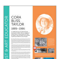          CORA BLISS TAYLOR 1889–1986; In a 1984 interview, the Holland Sentinel
proclaimed Cora Bliss Taylor as “Saugatuck’s
Living Treasure.” Having opened the Taylor
Art Studio in 1931 she taught art to hundreds
of adults and children for over 50 years.

Born on April 14, 1889, Cora Bliss Taylor’s life started tragically. She lived with her mother and
father until the age of 1 when her father passed away. After his death, Mrs. Bliss took Cora to
live with the child’s aunt and uncle. This lead to an active childhood as the family took many
trips around the country. At the beginning of the 20th century, when she was 11 years old,
the family moved to Paris for nine months. It was “La Belle Époque,” the “beautiful age,” when
France was a center for cultural and artistic achievement. Cora learned to speak French and
took art lessons crediting a visit to the Louvre as a formative event influencing her to become
an artist.
From 1914 to 1916, Cora pursued her passion for painting by taking classes at the Art Institute
of Chicago. She continued her studies with Charles W. Hawthorne of Provincetown, Mass,
with Leon Kroll and Leopold Seyffert at the Art Institute, and in France and Italy with Andre
L’Hote. During this period, from 1916–1927, she had 12 of her works accepted into the Annual
Exhibition at the Art Institute of Chicago as well as exhibiting her watercolors of Italy for the
University Guild and Evanston Art Commission.
In addition to the paintings that were featured in the Art Institute exhibits, she won numerous
awards such as the Chicago Women’s Aid Prize, the Edward B. Butler Purchase prize, and the
Fine Arts Building Prize.
Cora became an important leader in the art community, joining different organizations to
help her fellow artists. She was in demand as a lecturer, and among her many honors, she
was listed in the Michigan State Library Biography Collection, the Smithsonian’s History of
Famous Women Artists in the United States, and in “Who’s Who of American Women.”
As recently as January 2014, Cora’s works were included in an exhibition at Olivet College,
“Beautiful Things: Still Life Paintings by American Women 1880–1940.” Curator George
Bentley writes, “Though highly accomplished, these women lived in a time when female
artists were scarcely recognized. In researching the lives of these artists, much of the known
information only lists organizations with which these women were affiliated—almost nothing
is said about their work or abilities.”
She first came to Saugatuck when she married James Taylor, a Chicago attorney in 1914.
They honeymooned in Saugatuck which later became her home. Three children followed,
Joy, Florence, and Jane.
In 1931 Cora became the Art Director of the Saugatuck Chamber of Commerce and was
influential in attracting many Chicago people to the area. She opened the Taylor Art School and
Gallery on Holland Street which was a summer art school for adults and children. Successful
from the start, she had over 2,000 visitors her first year. In 1946, she downsized the school to
concentrate on teaching children moving it to the studio behind the home her mother left
her at 350 Mason Street.
Her legacy in our community did not stop at art and teaching. In her late 70’s she began to
advocate for a community bus service, for the elderly and those unable to drive, by writing
letters to the newspaper. Her arguments were so compelling that grant money was secured
by Saugatuck, Douglas, and the Township to fund the Interurban, an on-demand bus service
that is still thriving today. In 1980, when the service was introduced, Cora was there to cut
the ribbon and be the first rider.
She continued to teach until the age of 91. Despite her failing eyesight, she lived on her own
until moving to a care facility in 1984. When interviewed at that time and questioned about
her legacy, she humbly replied, “I taught everybody in Saugatuck, and I loved all of them.
I would like to be remembered as one of them.” Cora Bliss Taylor died at the age of 97.
Cora Bliss Taylor researched by fellow
Team HerStorian, Christa Wise
   