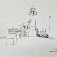          2. Chatham Lighthouse, Cape Cod with tower in front.
   