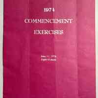Commencement program, 1974, Saugatuck High School