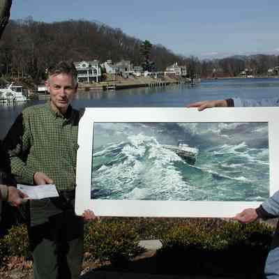 PicCheck.jpg 219KB - transfered from SDHC photo blog in 2023: Previous Blog Info:
Sep 23, 2008
Jack Sheridan, artist, and Bill Werme in front of Pumphouse Museum. Check of $2000 paid to artist for the painting he did which was used in the 2002 Shipwreck exhibit.