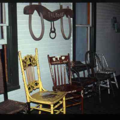 Yoke.jpg 308KB: the yoke and chairs on the porch