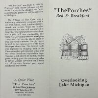          “The Porches” Bed & Breakfast, pages 1 & 4
   